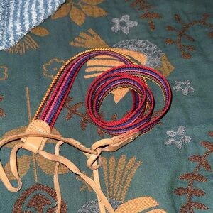 Conduela Crossbody Strap with Tan Leather Accents